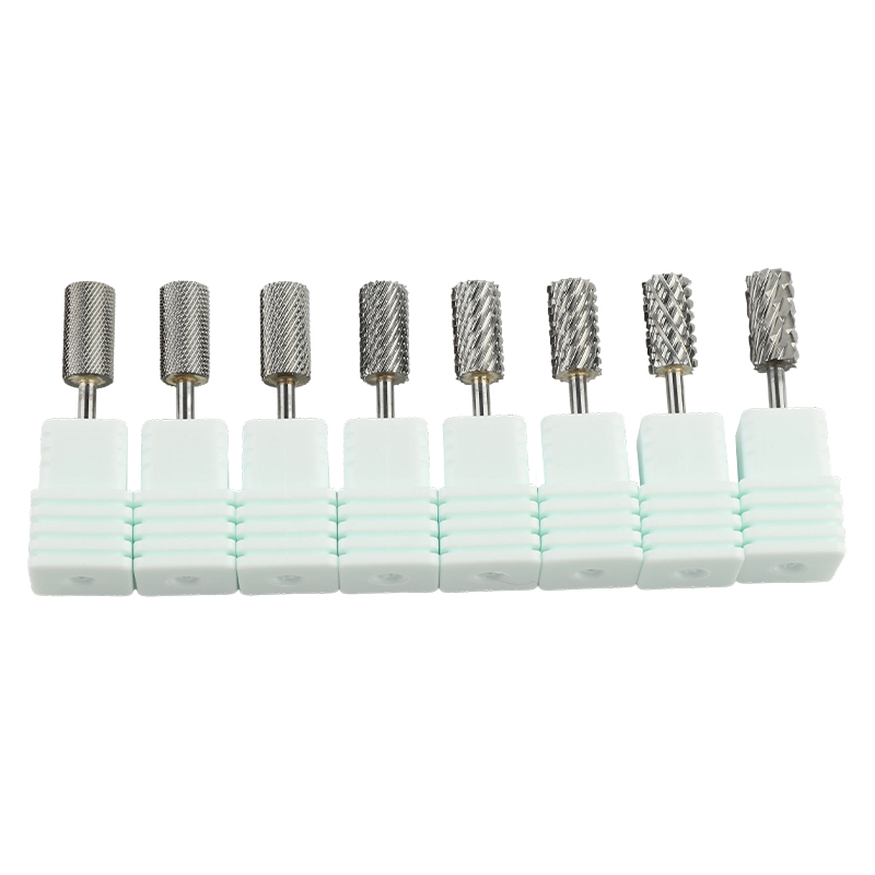 Super Sharp Type 2 Way Cylinder Carbide Nail Drill Bits For Acrylic Nail Removing