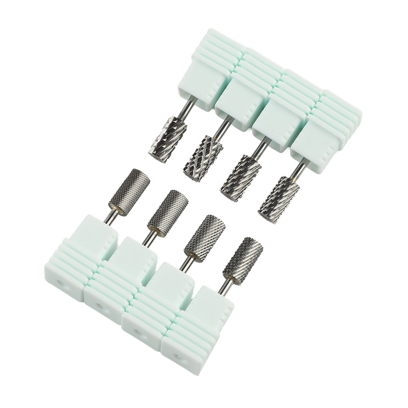 Super Sharp Type 2 Way Cylinder Carbide Nail Drill Bits For Acrylic Nail Removing