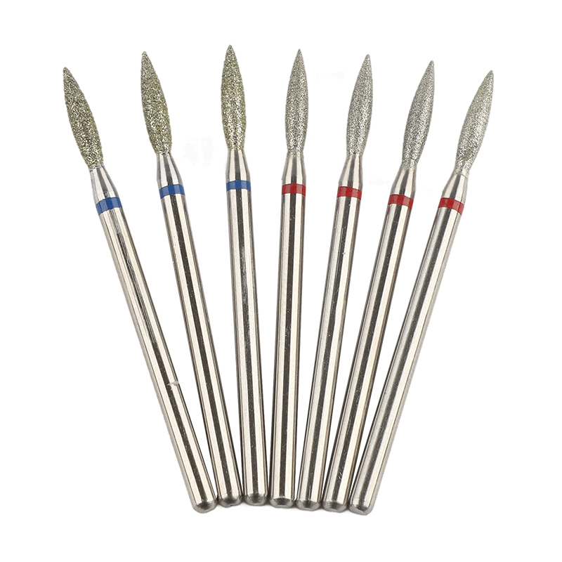 Hot Sale Diamond Nail Drill Bits Flame Shape Dead Skin Polish Electric Nail File