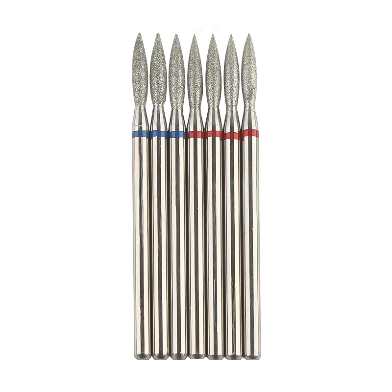Hot Sale Diamond Nail Drill Bits Flame Shape Dead Skin Polish Electric Nail File
